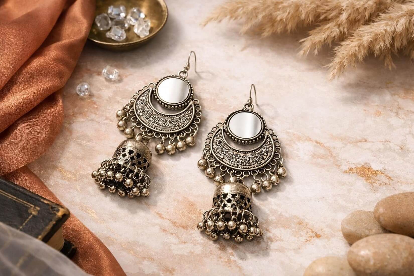 Kundan Jhumka Set